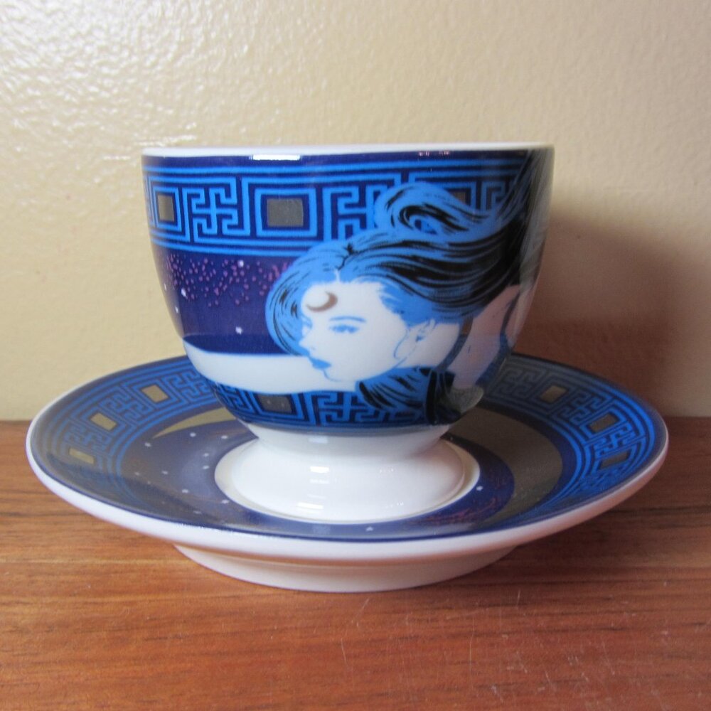 illumicrate 6 oz espresso cup or teacup & saucer NYX goddess of night (W4853)